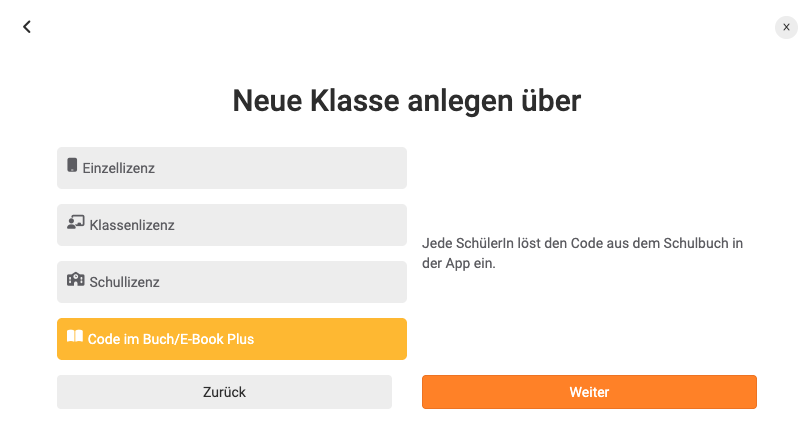 Klasse anlegen über Code im Buch